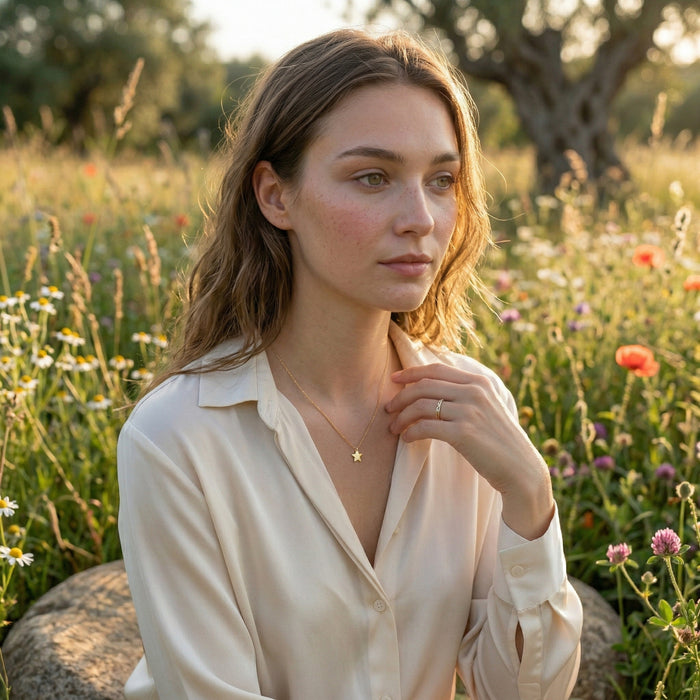 Vergoldete Sternenkette